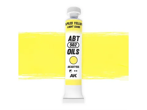 Tuba olejové barvy AK Interactive Oil Paints AKABT155 neapolská žluť / světlý písek 20 ml