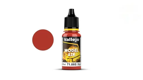 Lahvička akrylové barvy Vallejo Model Air 71085 červená Ferrari 18 ml