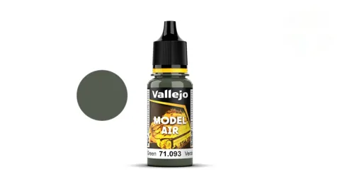 Lahvička akrylové barvy Vallejo Model Air 71093 NATO zelená 18 ml s kapátkem