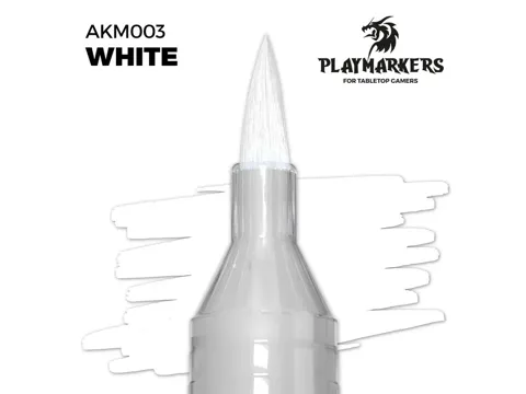 Bílý akrylový popisovač AK Playmarker AKM003, balení 1 ks