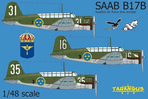 Krabice plastikové stavebnice Tarangus TA4810 1/48 SAAB B17B