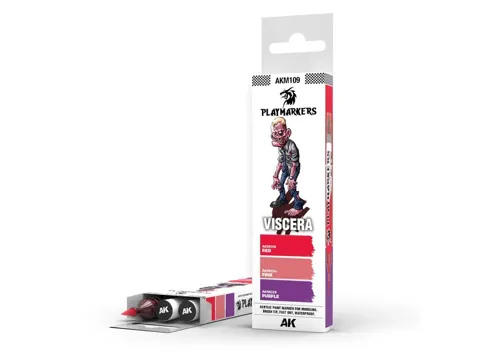 Sada tří akrylových fixů AK Interactive AKM109 Playmarkers Set Viscera