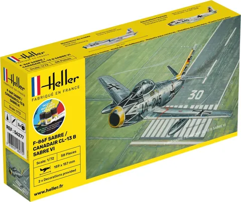 Krabice stavebnice Heller 56277 Starter Kit F-86F Sabre / Canadair CL-13 B Sabre VI 1/72