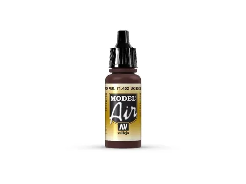 Lahvička akrylové barvy Vallejo Model Air 71402 UK BSC 49 světle purpurově hnědá 18 ml