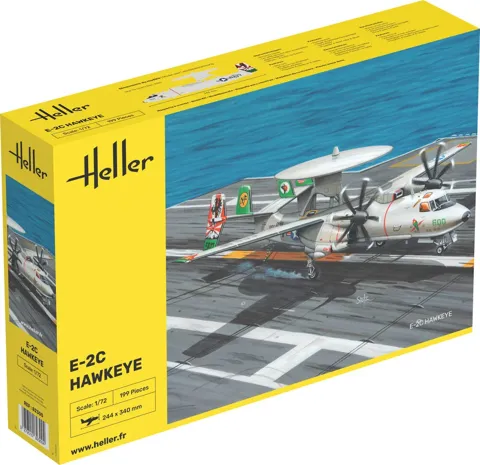Krabice plastikové stavebnice Heller 1/72 E-2C Hawkeye, palubní letoun včasné výstrahy