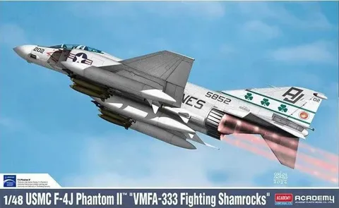 Krabice stavebnice Academy 12356 USMC F-4J Phantom II VMFA-333 Fighting Shamrocks v měřítku 1/48