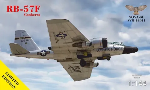 Krabice stavebnice Sova-M SVM-14011 RB-57F Canberra v měřítku 1/144