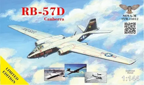Krabice stavebnice Sova-M SVM-14012 RB-57D Canberra v měřítku 1/144