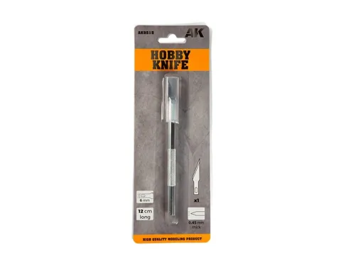 Modelářský nůž AK Interactive AK9515 Tools Hobby Knife s hliníkovou rukojetí a diagonální čepelí