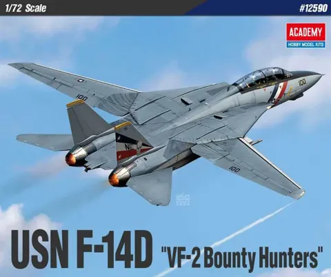 Krabice stavebnice Academy 12590 USN F-14D VF-2 Bounty Hunters v měřítku 1/72