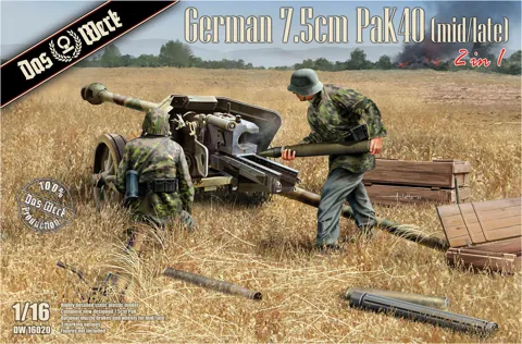 Stavebnice Das Werk DW16020 1/16 německý protitankový kanón 7,5cm PaK 40