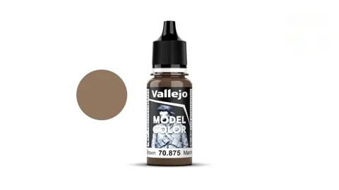 Lahvička akrylové barvy Vallejo Model Color 70875 béžově hnědá matná, 18 ml