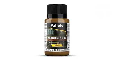 Lahvička Vallejo Weathering FX 73813 olejové skvrny Oil Stains 40 ml