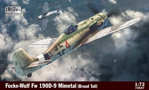 Krabice stavebnice IBG Models 72537 Focke-Wulf Fw 190D-9 Mimetall (Broad Tail) v měřítku 1/72