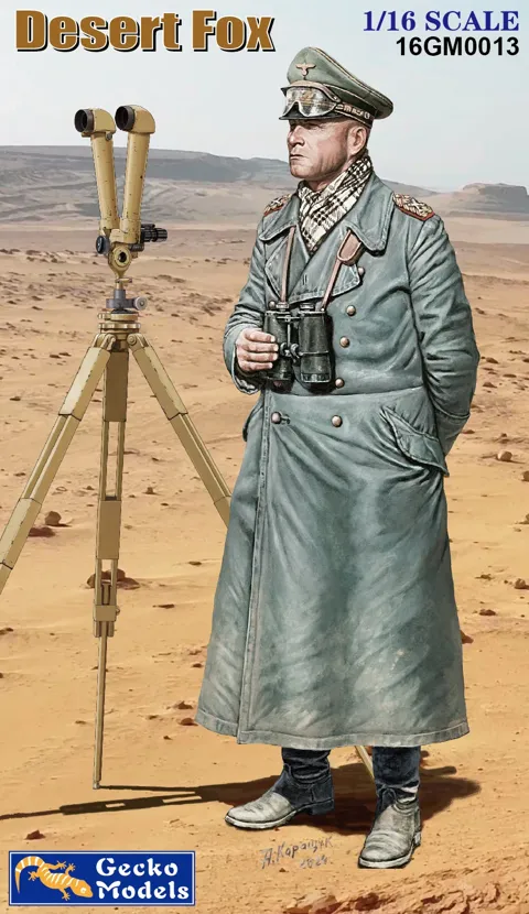 Plastiková figurka Gecko Models 16GM0013 Desert Fox (Erwin Rommel) v měřítku 1/16