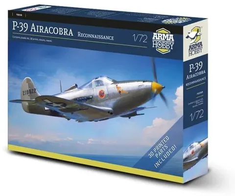 Krabice stavebnice Arma Hobby 70058 P-39 Airacobra průzkumná verze v měřítku 1/72