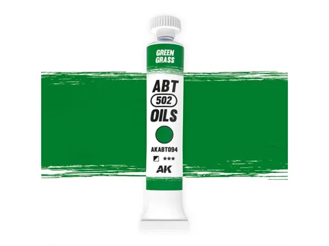 Balení olejové barvy AK Interactive Oil Paints AKABT094 travní zelená 20 ml