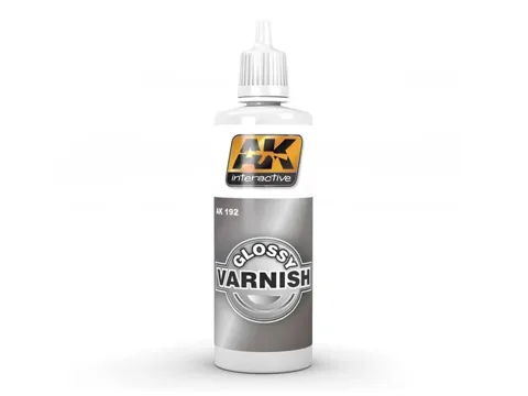 Lahvička lesklého akrylového laku AK Interactive AK192 Glossy Varnish 60 ml