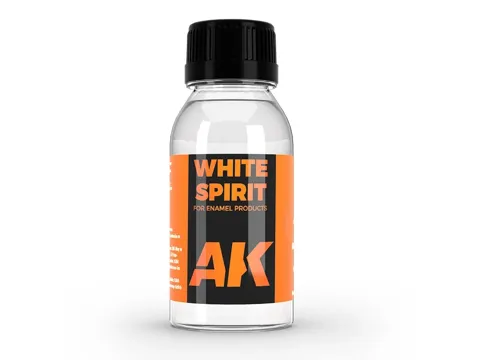 Lahvička ředidla AK Interactive AK047 White Spirit 100 ml pro enamelové a olejové barvy