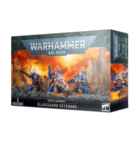 Stavebnice Games Workshop Warhammer 40,000 Space Marines Bladeguard Veterans – 3 miniatury s meči a štíty