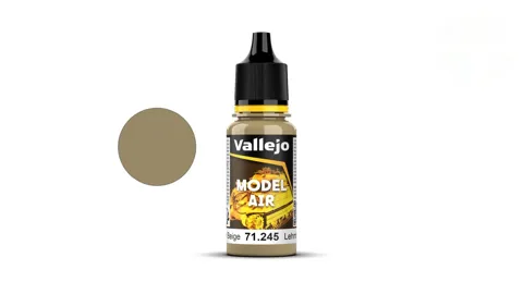Lahvička akrylové barvy Vallejo Model Air 71245 hlinitá béžová RAL 1040, 18 ml