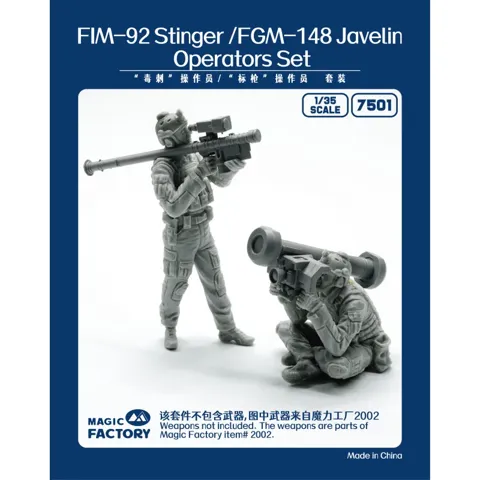Stavebnice figurek Magic Factory 7501 obsluhy FIM-92 Stinger / FGM-148 Javelin v měřítku 1/35
