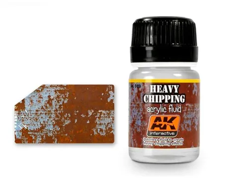Lahvička AK Interactive AK089 Heavy Chipping Effects, akrylový fluid pro chipping, 35 ml
