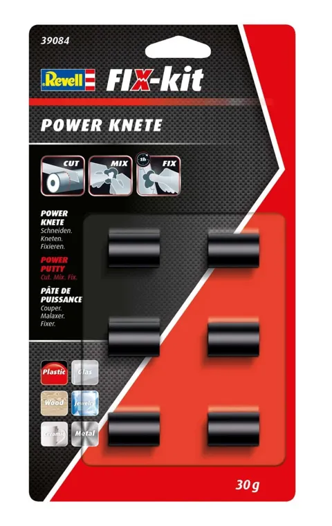 Balení dvousložkového hnětacího tmelu Revell 39084 Power Putty