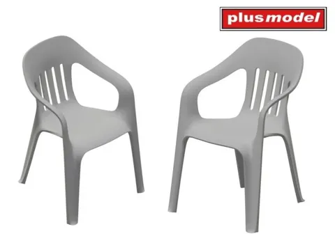 Sada Plus Model DP3086 plastové židle v měřítku 1/35, čtyři díly z 3D tisku