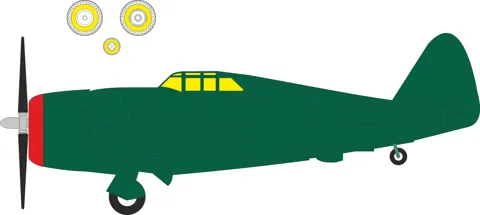 Maskovací sada Eduard EX1144 TFace pro P-47D Razorback v měřítku 1/48