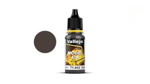 Lahvička akrylové barvy Vallejo Model Air 71042 tmavě hnědá RLM61, 18 ml