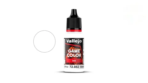 Lahvička akrylového inkoustu Vallejo Game Color 72082 White Ink 18 ml