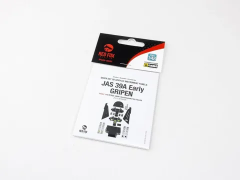 Red Fox Studio Quick Set RFSQS-48087 3D panely kokpitu JAS-39A Gripen 1/48