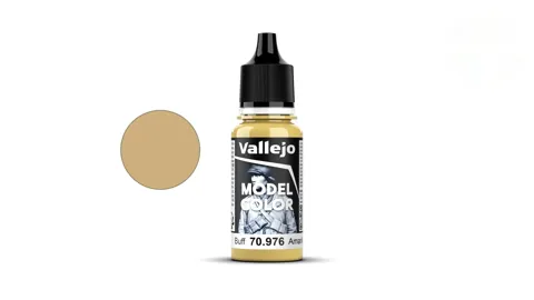 Lahvička akrylové barvy Vallejo Model Color 70976 pískově béžová matná (Buff) 18 ml