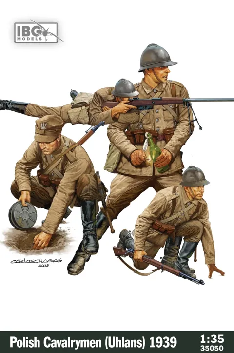 Stavebnice IBG Models 35050 polští kavaleristé (ulani) v měřítku 1/35, set figurek
