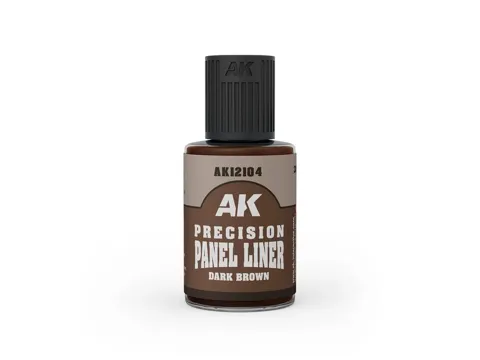 Lahvička AK Interactive AK12104 Paneliner tmavě hnědý 30 ml