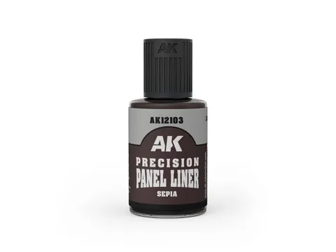 Lahvička enamelového AK Interactive AK12103 Paneliner sépiový odstín Sepia, 30 ml