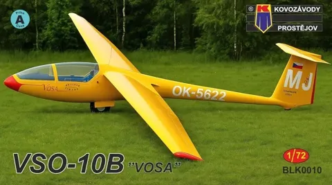Krabice plastikové stavebnice Kovozávody Prostějov VSO-10B Vosa v měřítku 1/72