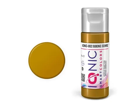 Lahvička akrylové barvy IONIC Smart Acrylic Color 0022 morová okrová (Bubonic Ochre) 20 ml