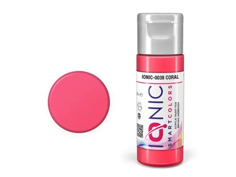 Lahvička akrylové barvy IONIC Smart Acrylic Color 0038 korálová (Coral) 20 ml