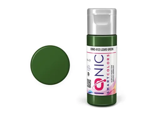 Lahvička akrylové barvy IONIC Smart Acrylic Color 0123 ještěrčí zelená (Lizard Green) 20 ml