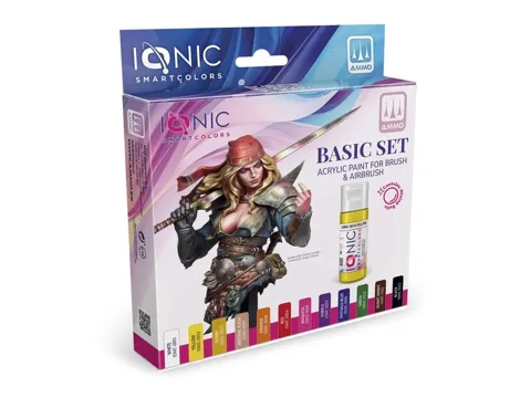 Sada akrylových barev IONIC Basic Set IONIC-0500 – 12 lahviček po 20 ml