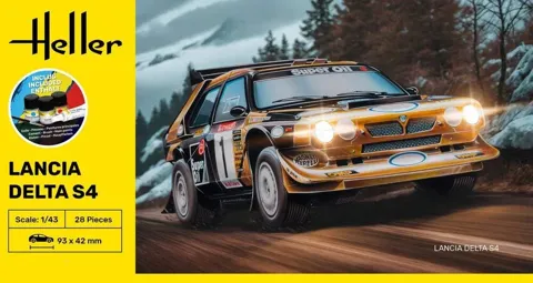Krabice stavebnice Heller 56177 Lancia Delta S4 Starter Kit v měřítku 1/43