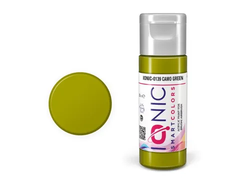 Lahvička akrylové barvy Vallejo IONIC 0139 kamuflážní zelená Camo Green 20 ml