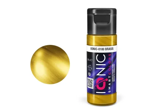 Lahvička akrylové barvy IONIC Smart Acrylic Color mosazná (Brass) 20 ml s kapátkem