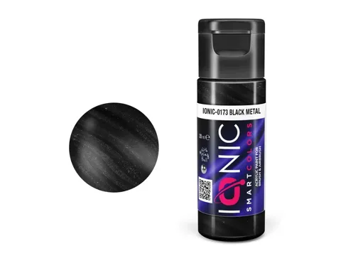 Lahvička akrylové barvy Vallejo IONIC 0173 Black Metal 20 ml s kapátkem