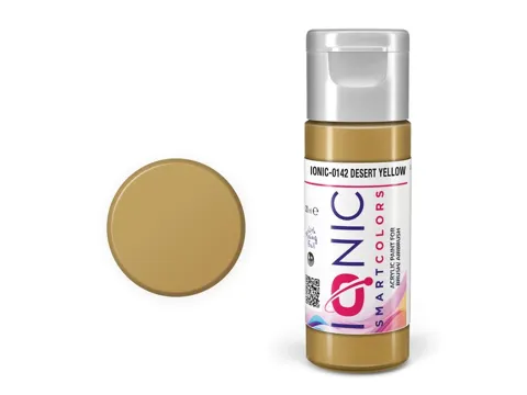 Lahvička akrylové barvy Vallejo IONIC 0142 pouštní žlutá (Desert Yellow), 20 ml