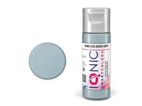 Lahvička akrylové barvy Vallejo IONIC 0165 šedá mečová Sword Grey 20 ml s kapátkem