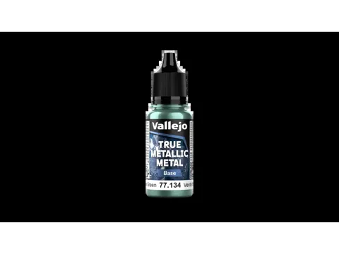 Lahvička akrylové metalické barvy Vallejo True Metallic Metal 77134 Dusken Green Base 18 ml