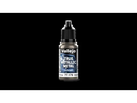 Lahvička metalické akrylové barvy Vallejo True Metallic Metal 77179 zestárlý kov airbrush 18 ml
